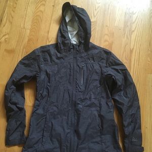 Grey rain coat